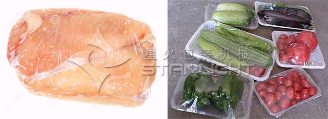 肉类保鲜自动包装机包装样品展示 